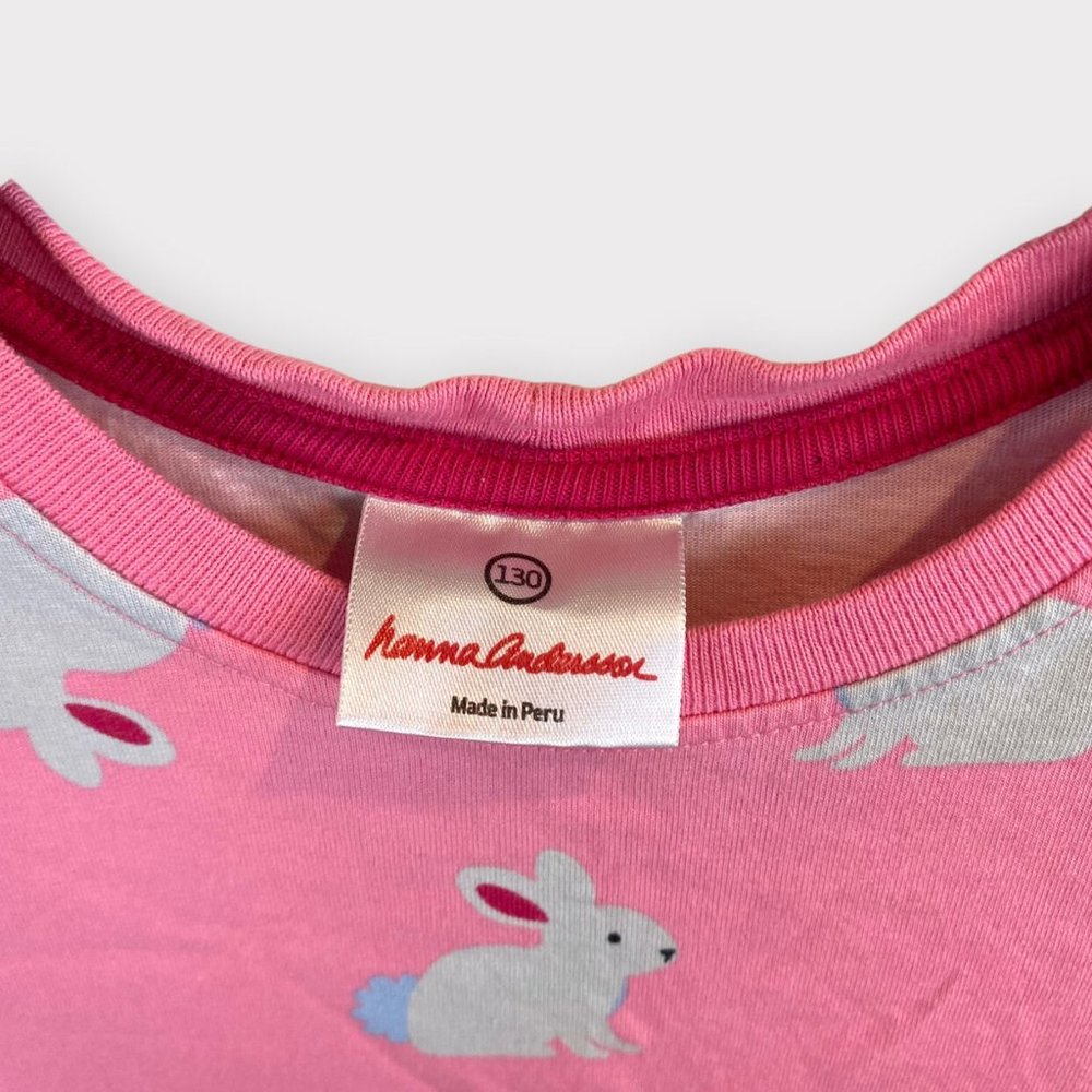 Hanna Andersson Pink Bunny Long Sleeve Cotton Top - Picture 2 of 4
